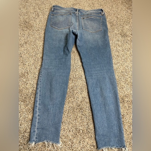 VIGOSS Ace Super Skinny Jeans Women's 27 Blue High Rise Ankle Slit Raw Hem - Picture 4 of 5